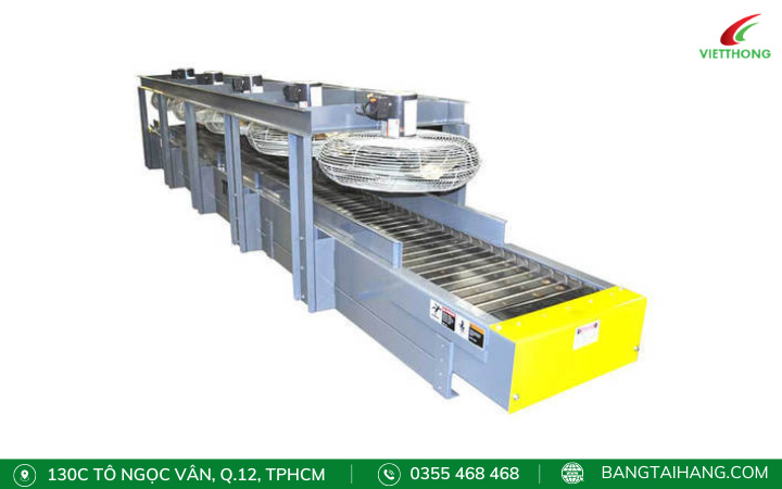 Hệ thống băng tải làm nguội với dàn quạt công suất lớn