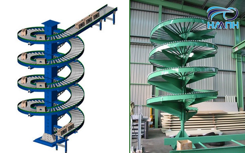 Sự khác biệt giữa băng tải xoắn ốc và máy nâng hàng