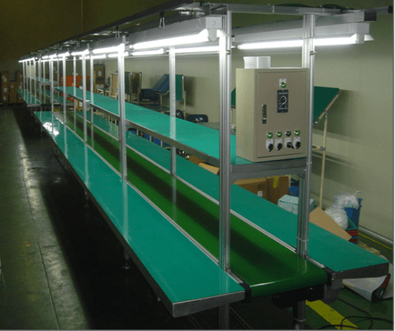 Hệ thống băng tải công nghiệp và ứng dụng con lăn thép mạ kẽm trong sản xuất cửa cuốn