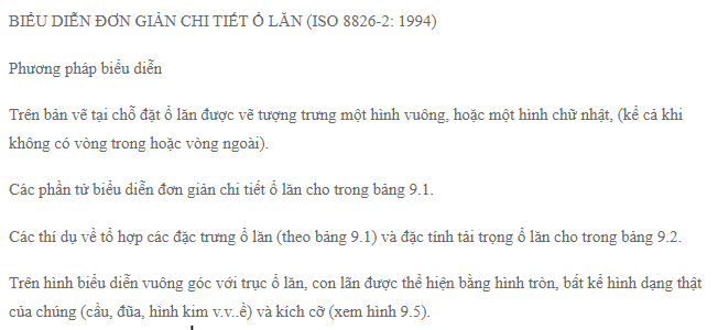 Biểu Diễn Đơn Giản Tổng Quát Ổ Lăn
