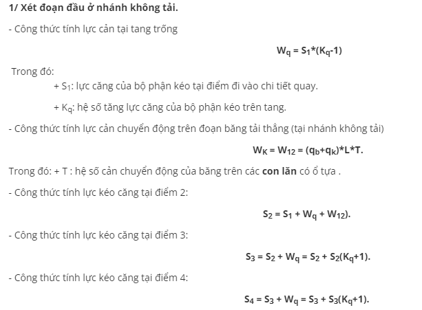 Tài Liệu Công Thức Tính Các Thông Số Của Con Lăn Và Dây Băng Tải Cao Su Ngang