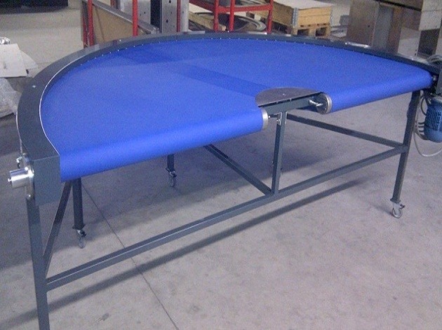 băng tải cong 180 độ