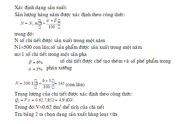 Tài Liệu Quy Trình Chế Tạo Vỏ Con Lăn