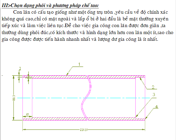 Tài Liệu Quy Trình Chế Tạo Vỏ Con Lăn