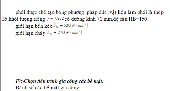 Tài Liệu Quy Trình Chế Tạo Vỏ Con Lăn