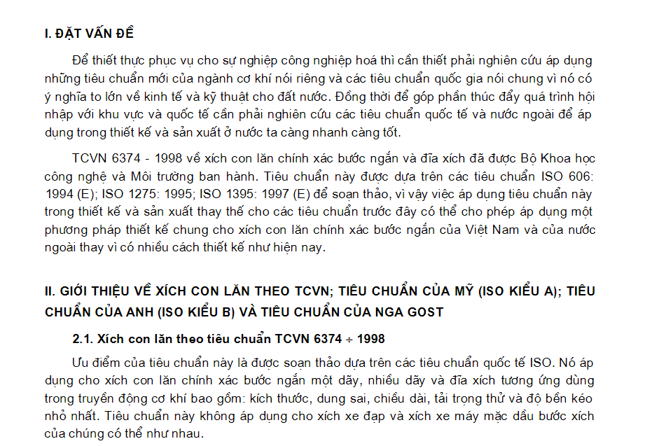 Tài liệu thiết kế xích con lăn chính xác và đĩa xích
