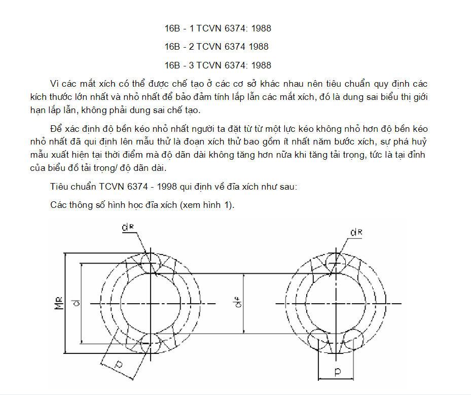 Tài liệu thiết kế xích con lăn chính xác và đĩa xích