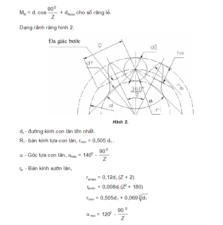 Tài liệu thiết kế xích con lăn chính xác và đĩa xích