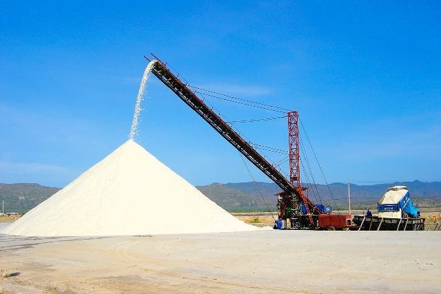 Băng tải ứng dụng trong ngành sản xuất muối