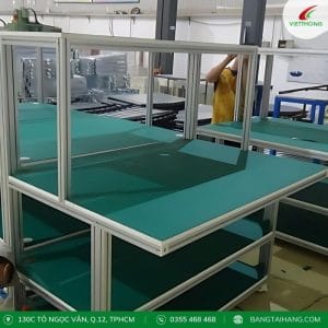 bàn thao tác khung nhôm định hình