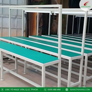 bàn thao tác khung thép