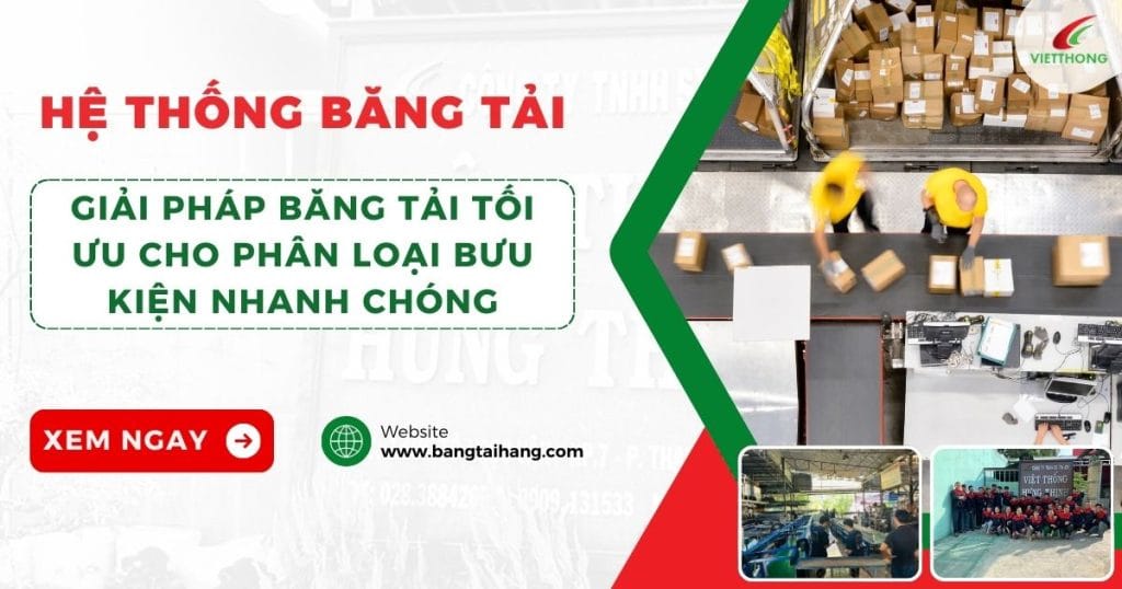 băng tải phân phối bưu kiện