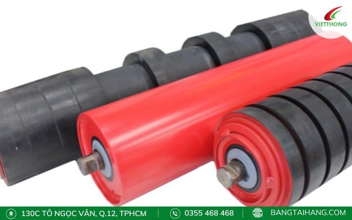 Sử dụng ròng rọc bọc cao su để tăng độ ma sát giữa dây băng và bánh xe