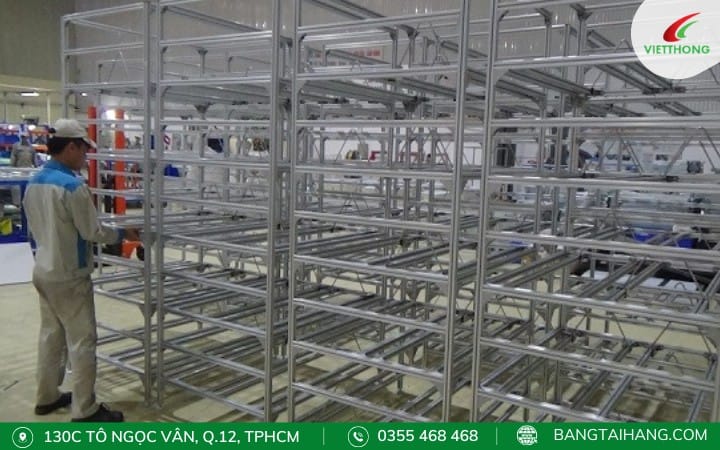 Kệ khung nhôm định hình nhiều tầng Kệ khung nhôm định hình nhiều tầng