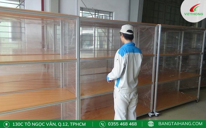 Kệ gỗ khung nhôm định hình để lưu trữ hồ sơ Kệ gỗ khung nhôm định hình để lưu trữ hồ sơ