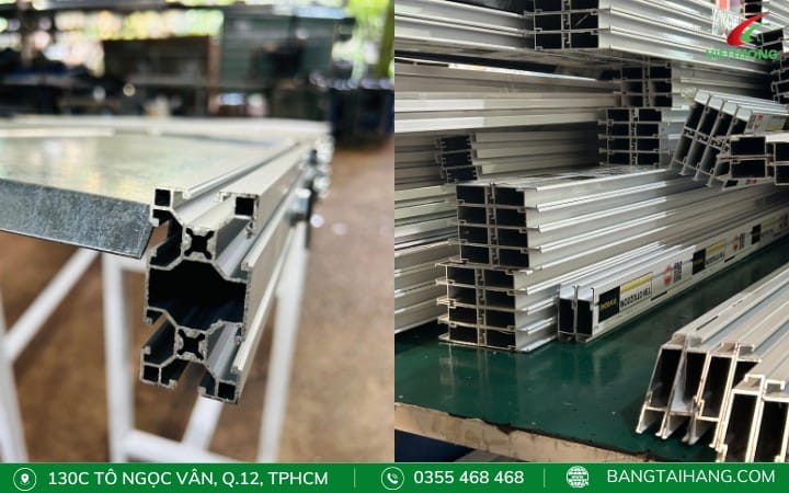 So sánh nhôm định hình băng tải và nhôm định hình làm cửa