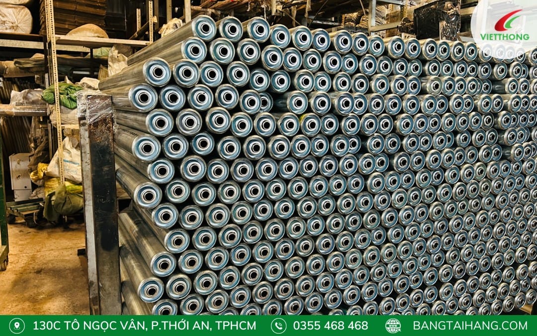 Lô con lăn thép mạ kẽm gia công tại xưởng Việt Thống
