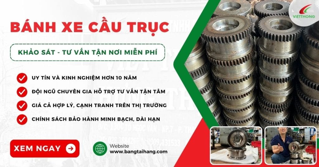 Bánh xe cầu trục là gì? Cấu tạo và ứng dụng thực tế 1